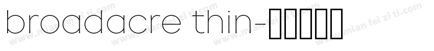 broadacre thin字体转换